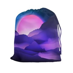 Mountain Sunrise Mountains Sunrise Drawstring Pouch (xxl) by Simbadda