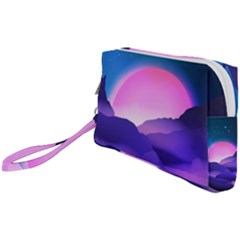 Mountain Sunrise Mountains Sunrise Wristlet Pouch Bag (small) by Simbadda
