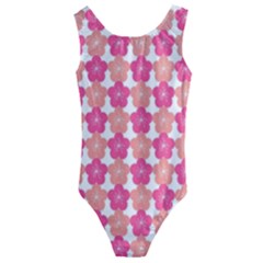 Sakura Flower Pattern Kids  Cut-out Back One Piece Swimsuit by Simbadda