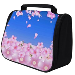 Sakura Cherry Blossom Night Moon Full Print Travel Pouch (big) by Simbadda