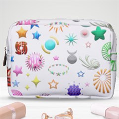 Shapes Stars Moon Sun Pattern Make Up Pouch (medium) by Simbadda