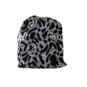 Unfinishedbusiness Black On White Drawstring Pouch (Large) View2