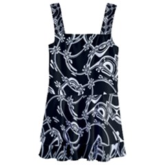 Unfinishedbusiness Black On White Kids  Layered Skirt Swimsuit by designsbyamerianna