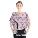 Wide Eyed Girl Pink Batwing Chiffon Blouse View1