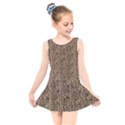 Knitted Wool Brown Kids  Skater Dress Swimsuit View1
