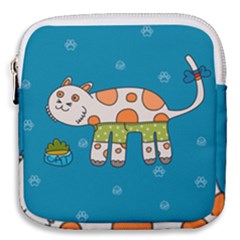 Paint Kitten Cats Cat Cute Paw Mini Square Pouch by Simbadda