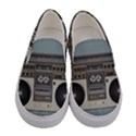 Radio Cassette Speaker Sound Audio Women s Canvas Slip Ons View1