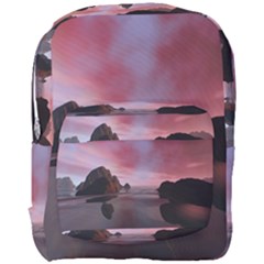 Rocks Sky Landscape Sea Wave Full Print Backpack by Simbadda