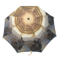 Planet Moon Rocks City Fiction Folding Umbrellas by Simbadda