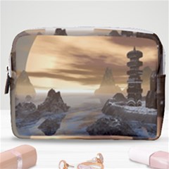 Planet Moon Rocks City Fiction Make Up Pouch (medium) by Simbadda