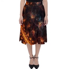 Fractal Pattern Background Space Classic Midi Skirt by Simbadda