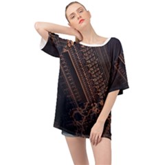 Fractals Abstraction Tla Designs Oversized Chiffon Top by Simbadda