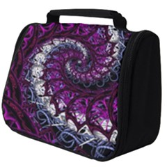Fractal Background Swirl Art Skull Full Print Travel Pouch (big) by Simbadda