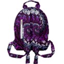 Fractal Background Swirl Art Skull Mini Full Print Backpack View2