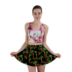 Carrots Pattern Mini Skirt by bloomingvinedesign