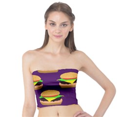 Burger Pattern Tube Top by bloomingvinedesign