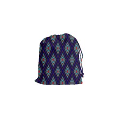 Colorful Diamonds Pattern3 Drawstring Pouch (xs) by bloomingvinedesign