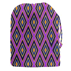 Colorful Diamonds Variation 4 Drawstring Pouch (xxxl) by bloomingvinedesign