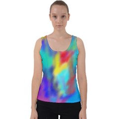 Soft Color Blend Velvet Tank Top by bloomingvinedesign