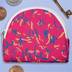 Pattern Booty Faces Horseshoe Style Canvas Pouch by Sudhe