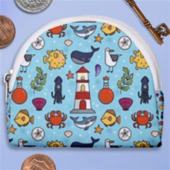 Surface Pattern Design Horseshoe Style Canvas Pouch by Sudhe