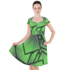 Binary Digitization Null Green Cap Sleeve Midi Dress by HermanTelo