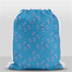 Pink Flower Branches Drawstring Bag (small) by bloomingvinedesign