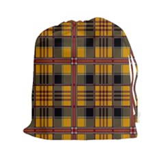 Plaid 5 Drawstring Pouch (xxl) by ArtworkByPatrick