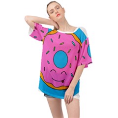 Donut Doughnut Dessert Clip Art Oversized Chiffon Top by Simbadda