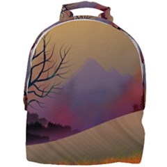 Landscape Illustration Nature Sky Mini Full Print Backpack by Simbadda