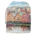 Architecture City Buildings River Drawstring Pouch (XXXL) View2