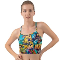 Graffiti Street Art Mountains Wall Mini Tank Bikini Top by Simbadda