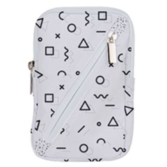 Memphis Pattern Belt Pouch Bag (small) by Vaneshart