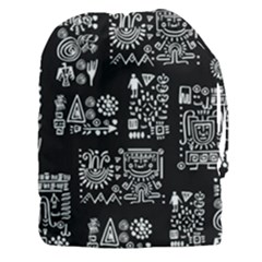 Vector Pattern Design With Tribal Elements Drawstring Pouch (xxxl) by Vaneshart
