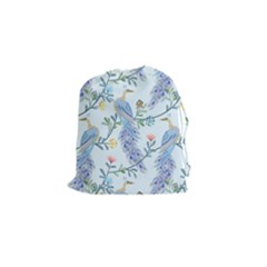 Beautiful Peacock Seamless Pattern Drawstring Pouch (small) by Vaneshart