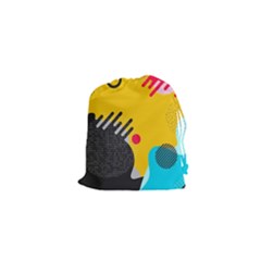 Abstract Colorful Pattern Shape Design Background Drawstring Pouch (xs) by Vaneshart