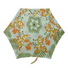 Peacock Flower Seamless Pattern Mini Folding Umbrellas by Vaneshart