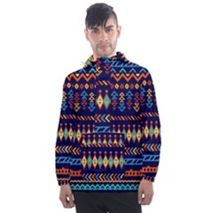 Decorative Pattern Ethnic Style Men s Front Pocket Pullover Windbreaker by Vaneshart