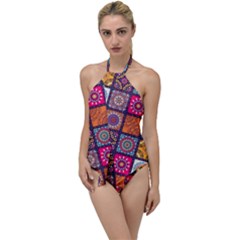 Mandala Pattern Go With The Flow One Piece Swimsuit by Vaneshart