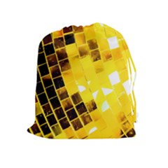 Golden Disco Ball Drawstring Pouch (xl) by essentialimage