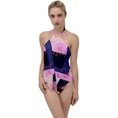 Vibrant Tropical Dot Patterns Go With The Flow One Piece Swimsuit by Vaneshart