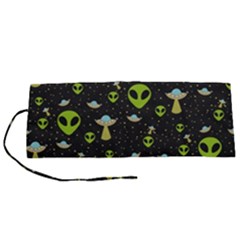 Alien Ufo Pattern Roll Up Canvas Pencil Holder (s) by Vaneshart