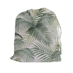 Vector Palm Leaves Pattern  Illustration Drawstring Pouch (xxl) by Vaneshart