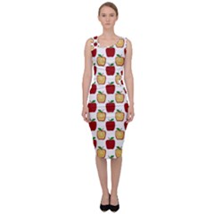 Apple Polkadots Sleeveless Pencil Dress by bloomingvinedesign
