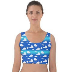 Clouds Velvet Crop Top by bloomingvinedesign