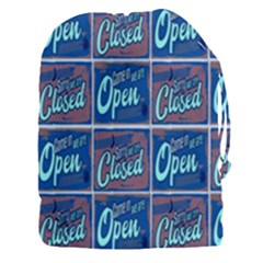 Open-closed-1 Drawstring Pouch (xxxl) by ArtworkByPatrick
