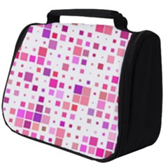 Background Square Pattern Colorful Full Print Travel Pouch (big) by Simbadda