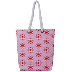Pattern Texture Full Print Rope Handle Tote (small) by Mariart