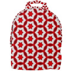 Pattern Red White Texture Seamless Mini Full Print Backpack by Simbadda