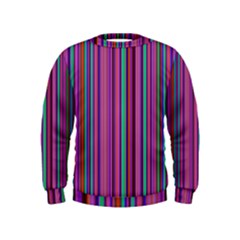 Stripes Wallpaper Texture Kids  Sweatshirt by Simbadda
